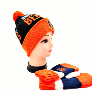 Chapeau d'hiver personnalisé, <span class=keywords><strong>bonnet</strong></span> en maille avec Logo <span class=keywords><strong>et</strong></span> écharpe, brodé <span class=keywords><strong>et</strong></span> chaud, <span class=keywords><strong>de</strong></span> styliste, tricoté, collection - Product Image 1