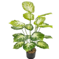 Plante artificielle Monstera naturelle pour décoration de table, feuilles de Taro printanières pour occasions spéciales et anniversaires