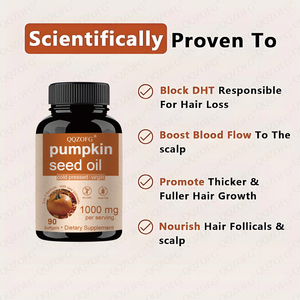 <span class=keywords><strong>Vitaminas</strong></span> Líquidas Liposomales Naturales para el Crecimiento del Cabello, Biotina, Aceite de Semilla de Calabaza, 90 Cápsulas Blandas para Mujeres Adultas, Cabello Más Grueso, Reducción de la Caída del Cabello - Product Image 3