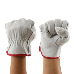 Gants de travail de sécurité en cuir de chèvre à double paume pour femmes et hommes, pour la conduite et le jardinage - Product Image 5