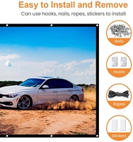 Écran de projection du film 120 16:9 pliable et portable double face anti-froissement pour la maison, l'intérieur, l'extérieur et l'écran à faisceau simple