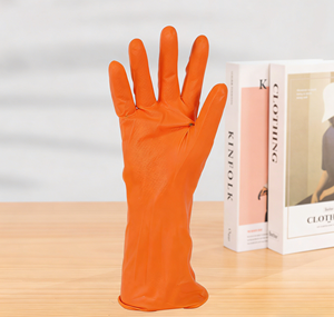 Gants de travail en latex imperméables, antidérapants, réutilisables, pour femmes, pour la vaisselle, le nettoyage ménager, le jardinage, les travaux utilitaires - Product Image 6