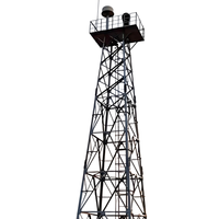 Structure de tour en acier modulaire galvanisée à chaud à 4 pieds, adaptable en montagne, pour la surveillance télécom et l'alerte précoce des incendies forestiers