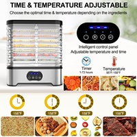 Wallepac 8-Tray Commerciële 400W Elektrische Stille Kleine Droger Fruit Groente Industriële Beef Jerky Droogapparaat 110V/220V