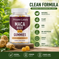 Gummies à mâcher en vrac, personnalisables ODM, marque privée, à base de racine de Maca naturelle du Pérou, pour soutenir la santé reproductive, complément alimentaire à base de Maca