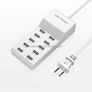 10-Port USB sạc đa cổng thông minh nhanh chóng sạc 5V 2.4A phổ sạc điện thoại Power Strip cho máy tính máy tính xách tay máy ảnh - Product Image 5