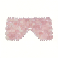Masque facial Gua Sha en jade rose naturel, masseur de beauté, soin de la peau, apaise les yeux, réduit la fatigue