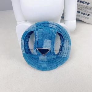 Summer Cool Denim Luxury Dogs Cap com Ear Holes Pet <span class=keywords><strong>Sun</strong></span> <span class=keywords><strong>Hat</strong></span> Verão Ajustável Cat <span class=keywords><strong>Visor</strong></span> Caps Puppy Sport Hats com o logotipo da marca - Product Image 4