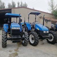 Traktor Bekas dan Holland TT75 4X4WD Mini Compact Tracteur Agricola Mesin & Peralatan Pertanian dengan Front End Loader