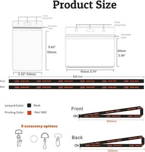 BSBH Custom Logo Printed Woven Satin Nylon <b>Polyester</b> <b>Lanyard</b> Blank Plastic ID Badge Holder and Card Case with Digital Printing - Product Image 2