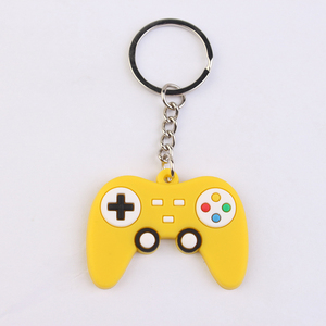 New Arrival Custom Logo PVC Rubber Gamepad Key Ring UV Cartoon Anime Style Plastic Keychains Factory Wholesale Promotion Sale