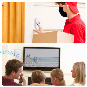 Sonnette sans fil transfrontalière, télécommande, lumière clignotante électronique intelligente à très longue portée pour la maison, dispositif d'appel pour personnes âgées - Product Image 2