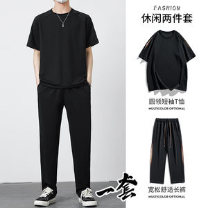 Shorts personnalisés avec logo, ensemble pour homme, vêtements d'été à manches courtes, ensemble élégant de marque streetwear, vêtements de sport décontractés et cool. - Product Image 5