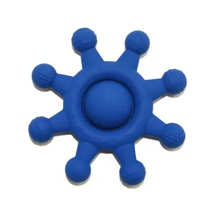 Bánh Lái Hình Tròn Logo Tùy Chỉnh Vòng Silicon Không Chứa Bpa Đồ Chơi Mọc Răng Nhẹ Nhàng Cho Bé Đồ Chơi Gặm Nướu Bằng Gỗ Cho Trẻ Sơ Sinh - Product Image 1