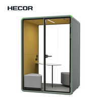 Nouvelle conception de cabine de bureau insonorisée mobile, cabine de silence privée pour appels téléphoniques avec système de ventilation