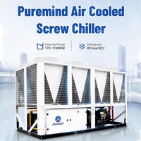 Enfriador de Tornillo Industrial Refrigerado por Aire para Hoteles, Centros Comerciales, Hospitales, Sistemas de Aire Acondicionado Central de 170-1180 kW