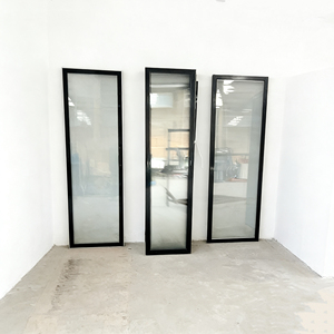 Porte en verre trempé anti-rayures pour vitrine de pâtisserie avec glissière fluide et double conception articulée - Product Image 5