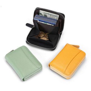Wholesale Women <b>Men</b> Travel Luxury Slim Minimalist Real Leather Accordion <b>Wallet</b> Custom Small <b>Rfid</b> Blocking Card Holder <b>Wallet</b> - Product Image 6