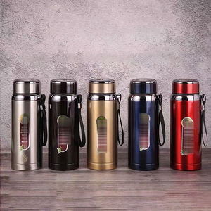 Bouteille d'eau isotherme 1L avec logo personnalisé, garde au chaud et au froid, thermos pour thé, flacons sous vide, bouteilles thermos en acier inoxydable, gobelet à slush - Product Image 3