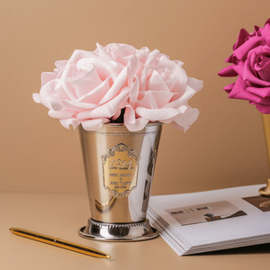 Difusor de Aroma con Rosa Preservada Heshes, Florero Dorado, Aroma Duradero, Decoración para el Hogar y el Dormitorio, Regalo - Product Image 3