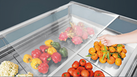 Open koelvitrine voor verse producten, gekoelde vitrinekast voor fruit & groente supermarkt