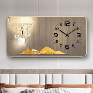 Bán hàng nóng ánh sáng sang trọng pha lê sứ sơn đồng hồ treo tường trang trí đồng hồ treo tường trang trí nhà đồng hồ treo tường - Product Image 2