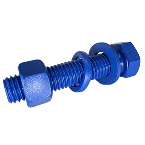 Vis de connexion M2 à tête plate entièrement filetées, téflonnées, doublement filetées, norme DIN, pour fabricants, boulons, goujons et écrous - Product Image 2