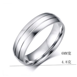 Set <span class=keywords><strong>di</strong></span> Anelli per Coppia in Acciaio Inossidabile a Righe, Finitura Argentata con Incastonatura in Zirconia Cubica per <span class=keywords><strong>Uomo</strong></span> e Donna, Fede Nuziale - Product Image 2