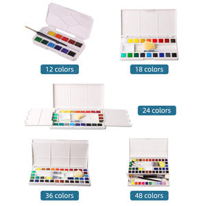 SINOART 18.12.<span class=keywords><strong>24</strong></span>/36/48 Farben Feste Aquarell farben Halb pfannen Pigmentset für Leinwand papier - Product Image 3
