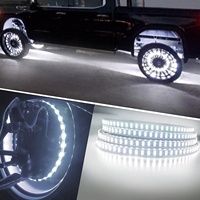 KingShowStar 12V double rangée de feux de dessous de caisse blancs illuminés par LED blanc pur à double rangée de feux de roue pour camion ATV voiture