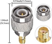 Adaptador Coaxial RF SMA-TNC, Conector SMA Macho a TNC Hembra para Conversión de Antena Aérea 3G 4G LTE, Impedancia de 50/75 ohmios, 5000 Ciclos