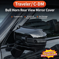 Accessoires de décoration extérieure automobile : Coque de rétroviseur en forme de corne de taureau, vente chaude transfrontalière, pour Jetour Traveler T2