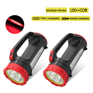 Multifunctional Rechargeable Flashlight With Led Light Outdoor Emergency <b>Lamp</b> Strong Beam Type C <b>Charging</b> - Product Image 3