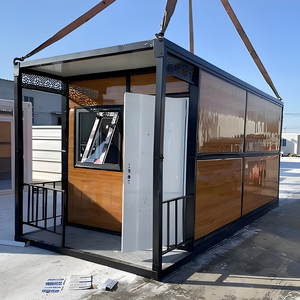 Maison conteneur pliable de luxe à capacité massive, 12 unités par conteneur 40'HQ, maison préfabriquée modulaire pliable pour camp de travail - Product Image 1
