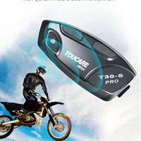 Casque TOUCARE T30S avec Bluetooth V5.0, interphone, suivi GPS, communication longue portée ultra-claire pour les équipes de motards