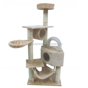Multi-livello in legno torre del gatto con Sisal corda di graffio Post di peluche condominio piattaforma gattino attività giocattoli per gatti confezionati in cartone - Product Image 4