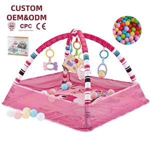 Parc pour bébé pliable avec tapis de jeu souple et jouets <span class=keywords><strong>d</strong></span>'éveil, <span class=keywords><strong>centre</strong></span> <span class=keywords><strong>d</strong></span>'activités pour nourrissons en intérieur - Product Image 1