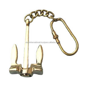 พวงกุญแจทองเหลืองรูปสมอเรือ - Product Image 4