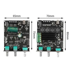 XY-T100L XY-T100H 100W x 2 BLE 5.0 con regolazione anteriore alta e basso modulo di scheda amplificatore digitale Stereo