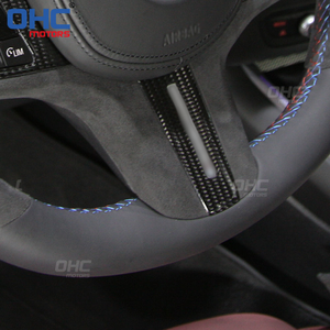 Volante Ohc Motors Serie F, Actualización de Modelo Antiguo a Nuevo para <span class=keywords><strong>BMW</strong></span> Serie <span class=keywords><strong>G</strong></span> M5 <span class=keywords><strong>M8</strong></span>, Volante de Fibra de Carbono y Gamuza - Product Image 4