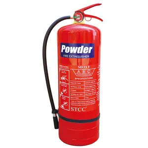 ISO CE EN3 Approved 9kg Dry Powder Fire Extinguisher Red Steel Cylinder Color