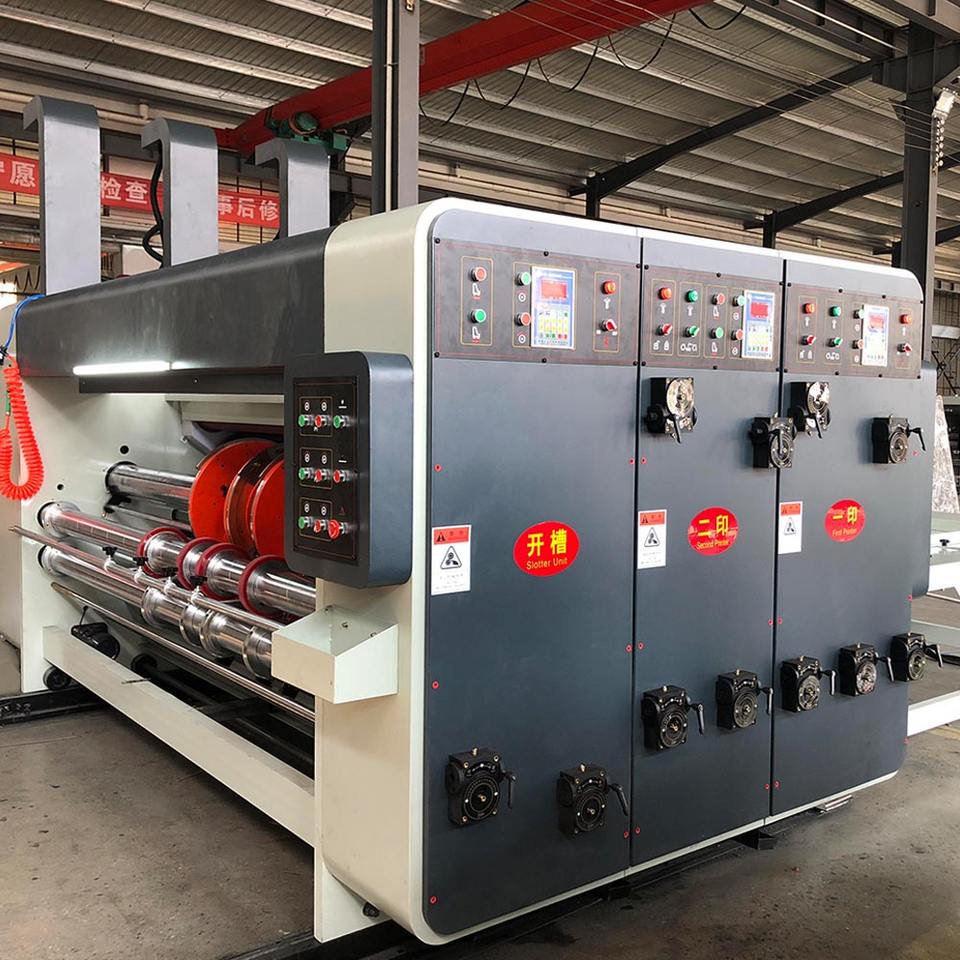 Carton Box Making Machine Flexo 2 3 4 Colors Cardboard Printing Machine ...