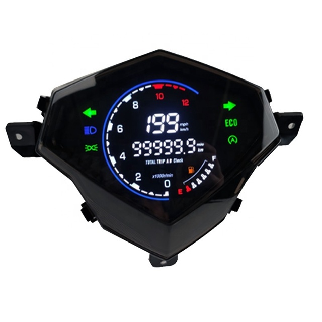 Motorcycle Speedometer Digital MIO125 LED Meter Dashboard Clock