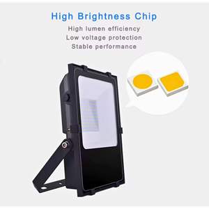 Светодиодный прожектор для улицы 100 Вт, IP66, водонепроницаемый, 6000K, дневной свет, черный алюминий, угол луча 120°, поворотный кронштейн 330°, AC, для ландшафтного освещения, ETL - Product Image 3