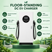 Bornes de recharge CCS2 DC 60 kW à charge rapide, pistolet unique, 200-1000 V, OCPP 1.6J, écran tactile, pour flotte, IP54, étanche en extérieur, Hub EVSE