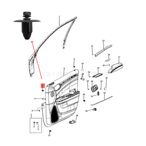 Chrysler Dodge Door Panel <b>Clip</b> TH2653 Nylon Fastener for Interior <b>Trim</b> Replacement Repair WX68DX9AA - Product Image 1