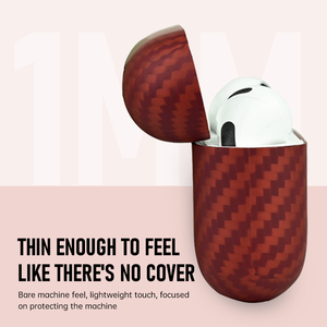 Funda Protectora para Auriculares de Fibra de Carbono de Aramida Súper Resistente con Protección Completa de Color Rojo para Airpod Pro 3 - Product Image 3