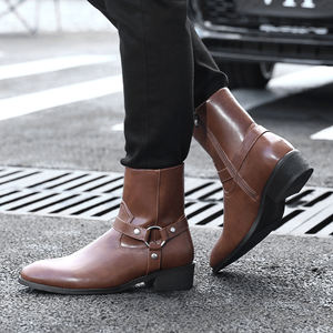 Botas Elegantes de Alta Calidad para Hombre, Zapatos Clásicos de Cuero, Botas Formales para Hombre, Zapatos de Vestir para Hombre, Botas para Fiestas de Negocios - Product Image 2