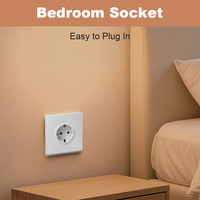 Enchufe de Pared Tipo EU de 86x88mm, 16A, IP44, para Uso Industrial y Hospitalario, Estándar Europeo, Montaje en Pared, Resistente al Fuego y Duradero