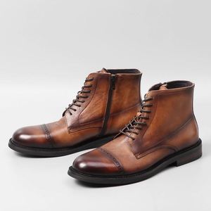 Factory Men's Shoes Work Leather <b>Boots</b> Paratrooper <b>Boots</b> Men - Product Image 4